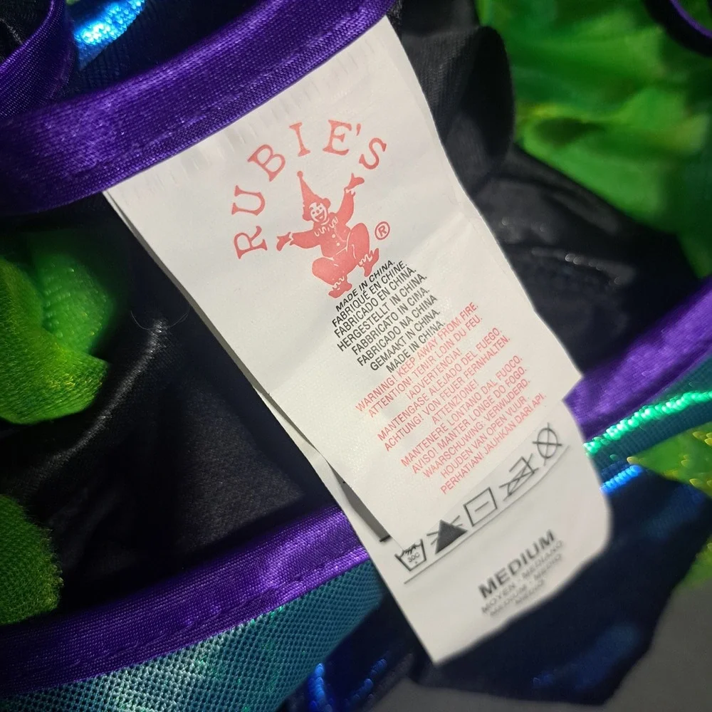 Rubies Peacock Costume Girls MEDIUM Green Blue Purple‎ Tulle Halloween Dress Up
